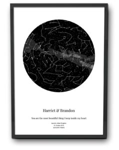 Personalised star map print