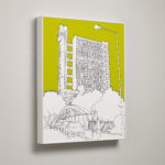 Surface framed print white