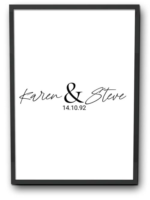 You and me white poster for couples
